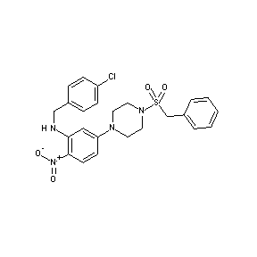 ST056113 4-(3-{[(4-chlorophenyl)methyl]amino}-4-nitrophenyl)-1-[benzylsulfonyl]piperazi ne