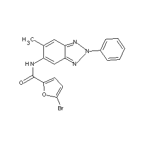 ST056117 (5-bromo(2-furyl))-N-(6-methyl-2-phenyl(2-hydrobenzotriazol-5-yl))carboxamide