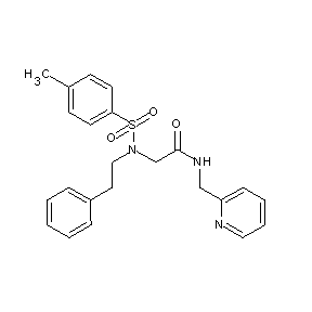 ST056129 2-{[(4-methylphenyl)sulfonyl](2-phenylethyl)amino}-N-(2-pyridylmethyl)acetamid e