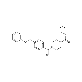 ST056130 ethyl 4-{[4-(phenylthiomethyl)phenyl]carbonyl}piperazinecarboxylate