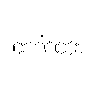 ST056132 N-(3,4-dimethoxyphenyl)-2-(phenylmethylthio)propanamide