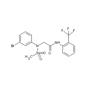 ST056134 2-[(3-bromophenyl)(methylsulfonyl)amino]-N-[2-(trifluoromethyl)phenyl]acetamid e