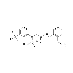 ST056136 N-[(2-methoxyphenyl)methyl]-2-{(methylsulfonyl)[3-(trifluoromethyl)phenyl]amin o}acetamide