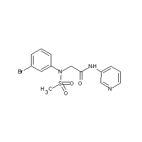 ST056137 2-[(3-bromophenyl)(methylsulfonyl)amino]-N-(3-pyridyl)acetamide