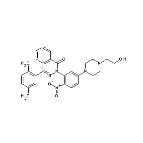 ST056145 4-(2,5-dimethylphenyl)-2-{5-[4-(2-hydroxyethyl)piperazinyl]-2-nitrophenyl}-2-h ydrophthalazin-1-one