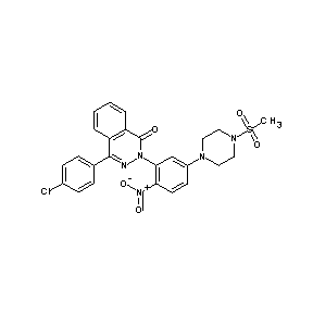 ST056147 4-(4-chlorophenyl)-2-{5-[4-(methylsulfonyl)piperazinyl]-2-nitrophenyl}-2-hydro phthalazin-1-one
