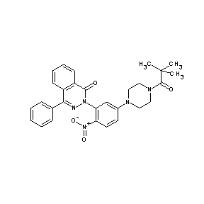 ST056148 2-{5-[4-(2,2-dimethylpropanoyl)piperazinyl]-2-nitrophenyl}-4-phenyl-2-hydropht halazin-1-one