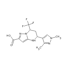 ST056165 5-(1,3-dimethylpyrazol-4-yl)-7-(trifluoromethyl)-4H,5H,6H,7H-pyrazolo[1,5-a]1, 3-diazaperhydroine-2-carboxylic acid