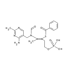 ST056187 (3Z)-4-{N-[(4-amino-2-methylpyrimidin-5-yl)methyl]carbonylamino}-3-(phenylcarb onylthio)pent-3-enyl dihydrogen phosphate