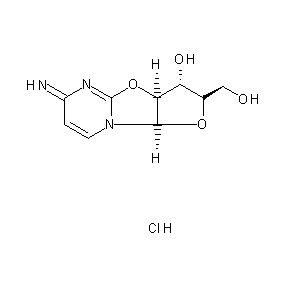 ST056306 (3aS,2R,3R,9aR)-2-(hydroxymethyl)-6-imino-9-hydro-2H,3H-oxolano[2,3-d]pyrimidi no[2,1-b]1,3-oxazolidin-3-ol, chloride