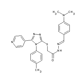 ST056338 N-{(1E)-2-[4-(dimethylamino)phenyl]-1-azavinyl}-2-[4-(4-methylphenyl)-5-(4-pyr idyl)(1,2,4-triazol-3-ylthio)]acetamide