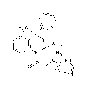 ST056610 2-(4H-1,2,4-triazol-3-ylthio)-1-(2,2,4-trimethyl-4-phenyl(1,2,3,4-tetrahydroqu inolyl))ethan-1-one
