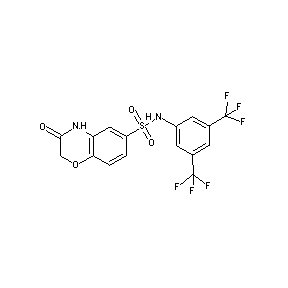 ST056717 6-({[3,5-bis(trifluoromethyl)phenyl]amino}sulfonyl)-2H,4H-benzo[e]1,4-oxazin-3 -one