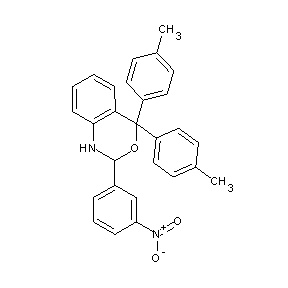 ST056741 4,4-bis(4-methylphenyl)-2-(3-nitrophenyl)-1H,2H-benzo[d]1,3-oxazine