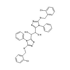 ST056800 1,2-bis{5-[(2-chlorophenyl)methylthio]-4-phenyl-1,2,4-triazol-3-yl}ethane-1,2- diol