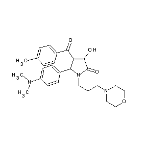 ST056886 5-[4-(dimethylamino)phenyl]-3-hydroxy-4-[(4-methylphenyl)carbonyl]-1-(3-morpho lin-4-ylpropyl)-3-pyrrolin-2-one