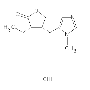 ST057163 (3S,4R)-3-ethyl-4-[(1-methylimidazol-5-yl)methyl]-3,4,5-trihydrofuran-2-one, c hloride Pilocarpine hydrochloride