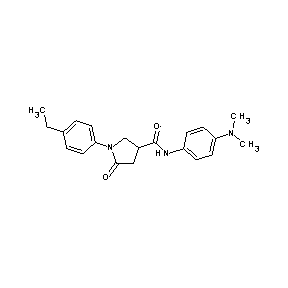 ST057304 N-[4-(dimethylamino)phenyl][1-(4-ethylphenyl)-5-oxopyrrolidin-3-yl]carboxamide