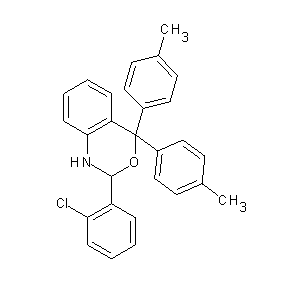 ST057323 4,4-bis(4-methylphenyl)-2-(2-chlorophenyl)-1H,2H-benzo[d]1,3-oxazine