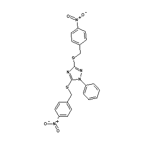 ST057438 3,5-bis[(4-nitrophenyl)methylthio]-1-phenyl-1,2,4-triazole
