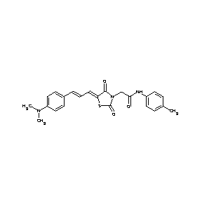 ST057932 2-(5-{(2E)-3-[4-(dimethylamino)phenyl]prop-2-enylidene}-2,4-dioxo(1,3-thiazoli din-3-yl))-N-(4-methylphenyl)acetamide