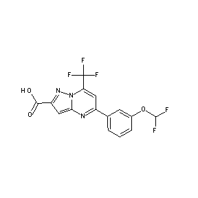 ST058339 5-[3-(difluoromethoxy)phenyl]-7-(trifluoromethyl)-8-hydropyrazolo[1,5-a]pyrimi dine-2-carboxylic acid