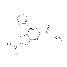 ST058341 5-(methoxycarbonyl)-7-(2-thienyl)-8-hydropyrazolo[1,5-a]pyrimidine-2-carboxyli c acid
