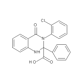 ST058791 3-(2-chlorophenyl)-4-oxo-2-phenyl-1,2,3-trihydroquinazoline-2-carboxylic acid