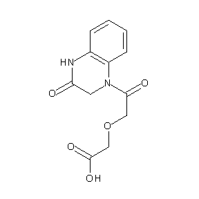 ST058987 2-[2-oxo-2-(3-oxo(1,2,4-trihydroquinoxalinyl))ethoxy]acetic acid