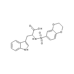 ST059020 2-[(2H,3H-benzo[e]1,4-dioxan-6-ylsulfonyl)amino]-3-indol-3-ylpropanoic acid
