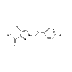 ST059070 4-chloro-1-[(4-fluorophenoxy)methyl]pyrazole-3-carboxylic acid