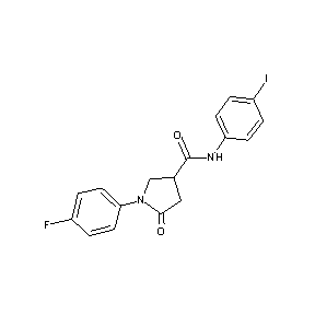 ST059186 [1-(4-fluorophenyl)-5-oxopyrrolidin-3-yl]-N-(4-iodophenyl)carboxamide