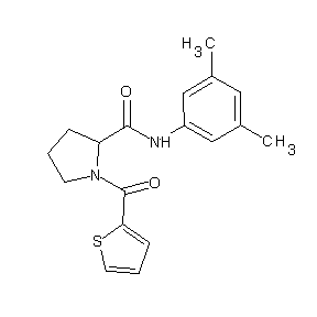ST059395 N-(3,5-dimethylphenyl)[1-(2-thienylcarbonyl)pyrrolidin-2-yl]carboxamide