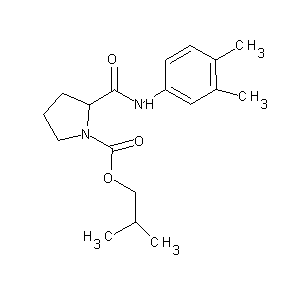 ST059399 2-methylpropyl 2-[N-(3,4-dimethylphenyl)carbamoyl]pyrrolidinecarboxylate