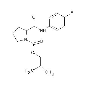 ST059401 2-methylpropyl 2-[N-(4-fluorophenyl)carbamoyl]pyrrolidinecarboxylate