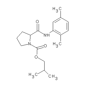 ST059404 2-methylpropyl 2-[N-(2,5-dimethylphenyl)carbamoyl]pyrrolidinecarboxylate