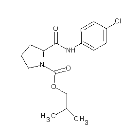 ST059406 2-methylpropyl 2-[N-(4-chlorophenyl)carbamoyl]pyrrolidinecarboxylate