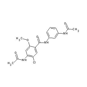 ST059473 N-(4-{N-[3-(acetylamino)phenyl]carbamoyl}-2-chloro-5-methoxyphenyl)acetamide
