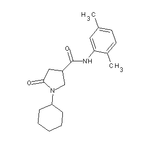 ST059482 N-(2,5-dimethylphenyl)(1-cyclohexyl-5-oxopyrrolidin-3-yl)carboxamide