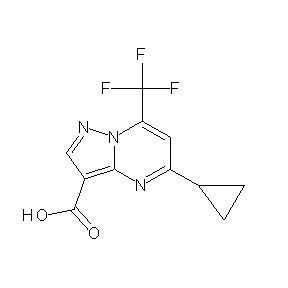 ST059831 5-cyclopropyl-7-(trifluoromethyl)-8-hydropyrazolo[1,5-a]pyrimidine-3-carboxyli c acid