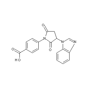 ST059842 4-(3-benzimidazolyl-2,5-dioxoazolidinyl)benzoic acid