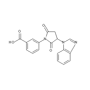 ST059843 3-(3-benzimidazolyl-2,5-dioxoazolidinyl)benzoic acid