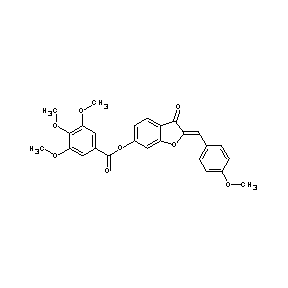 ST074452 (2Z)-2-(4-methoxybenzylidene)-3-oxo-2,3-dihydro-1-benzofuran-6-yl 3,4,5-trimethoxybenzoate