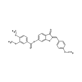 ST074453 2-[(Z)-(4-methoxyphenyl)methylidene]-3-oxo-1-benzofuran-6(3H)-yl 3,4-dimethoxybenzoate