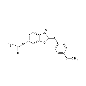 ST074455 2-[(Z)-(4-methoxyphenyl)methylidene]-3-oxo-1-benzofuran-6(3H)-yl acetate