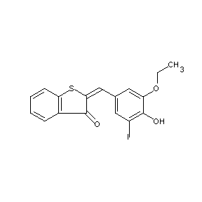 ST074636 2-[(5-ethoxy-4-hydroxy-3-iodophenyl)methylene]benzo[b]thiophen-3-one