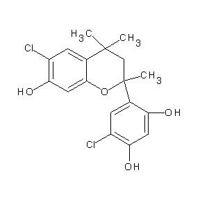 ST075672 6-chloro-4-(6-chloro-7-hydroxy-2,4,4-trimethylchroman-2-yl)benzene-1,3-diol