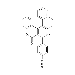 ST076933 4-(2-oxo-3,4-dihydrobenzo[f]chromeno[3,4-c]quinolin-3-yl)benzenecarbonitrile