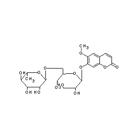 ST077075 Haploperoside, 6-methoxy-2-oxo-2H-chromen-7-yl 6-O-(6-deoxyhexopyranosyl)hexopyranoside