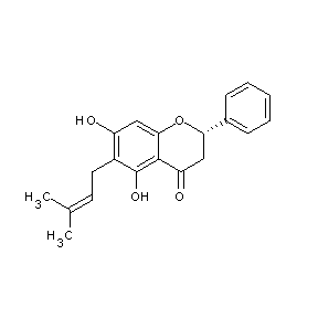 ST077102 (2S)-5,7-dihydroxy-6-(3-methylbut-2-enyl)-2-phenylchroman-4-one